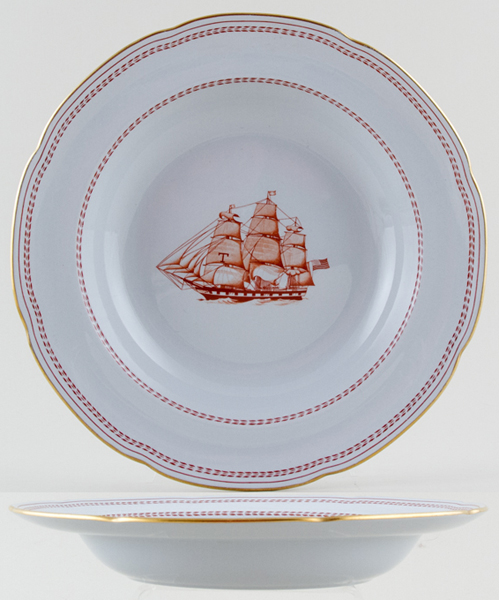 Dessert or Small Soup Plate White Diamond Liner c1970s